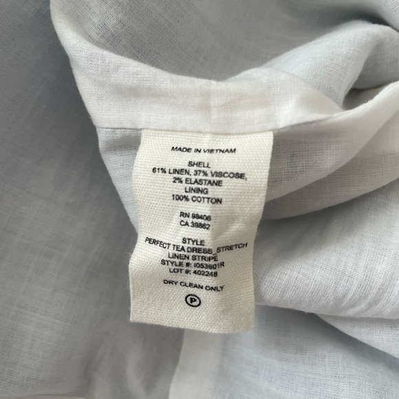 Theory a line blue and white linen dress - Picture 11 of 13